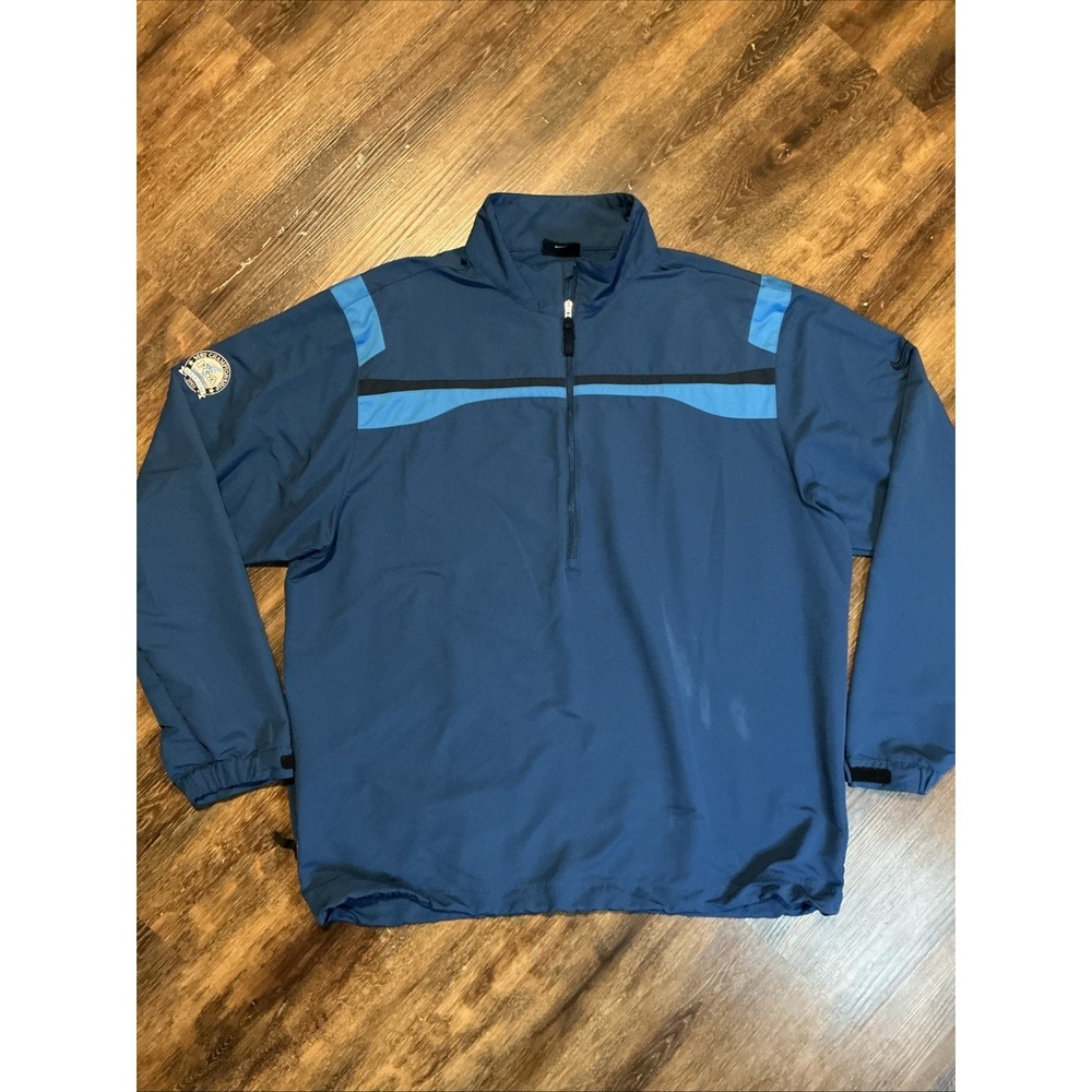 Nike Golf Mens Quarter Zip Windbreaker Jacket PGA 2009 Long Sleeve Large Black